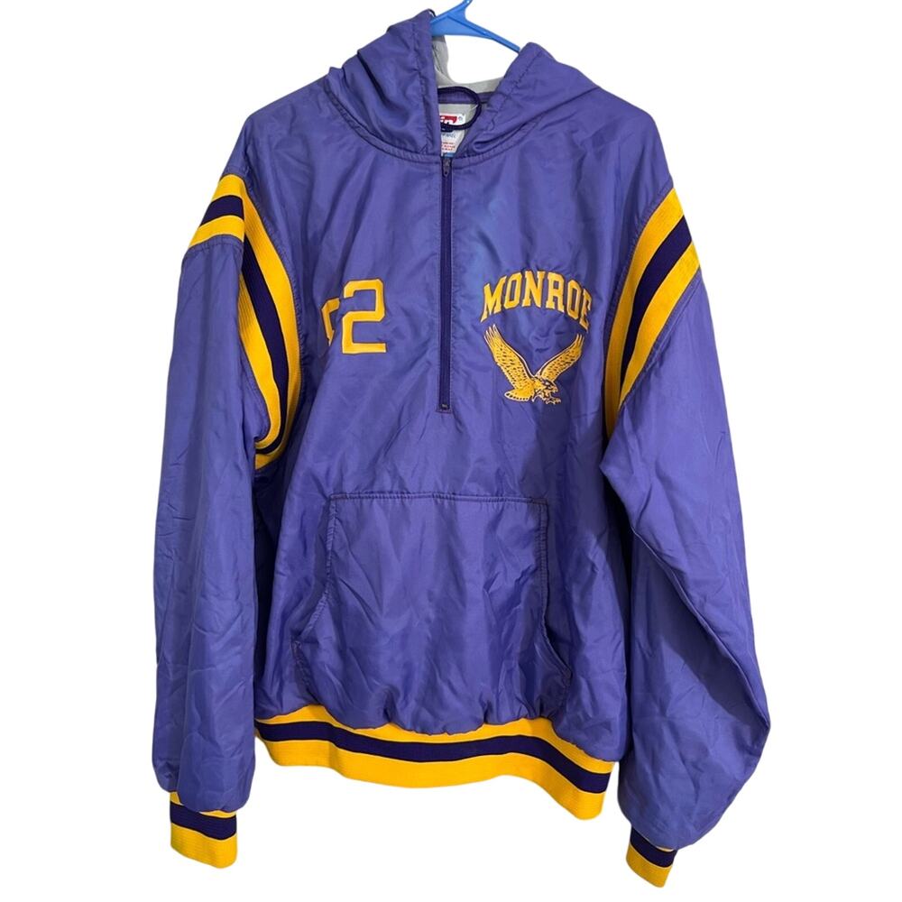 Vintage Betlin Monroe Eagles 1/2 Zip Jacket Sz XL 1982 80s LAKERS PRO LINE NICE